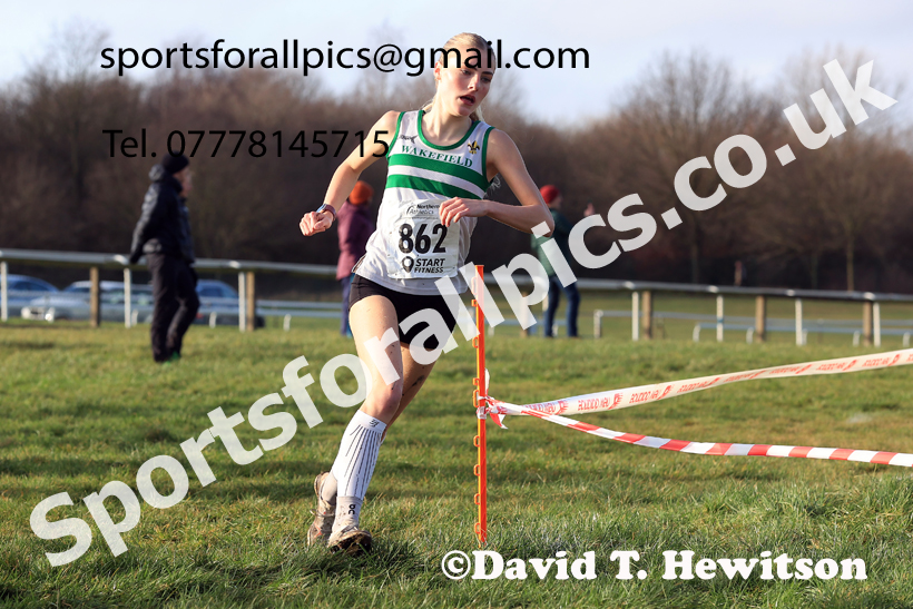 Womens Under-17s, 2026 Northern Cross Country Champs., Pontefract Racecourse, Pontefract. Photo: David T. Hewitson/Sports for All Pics